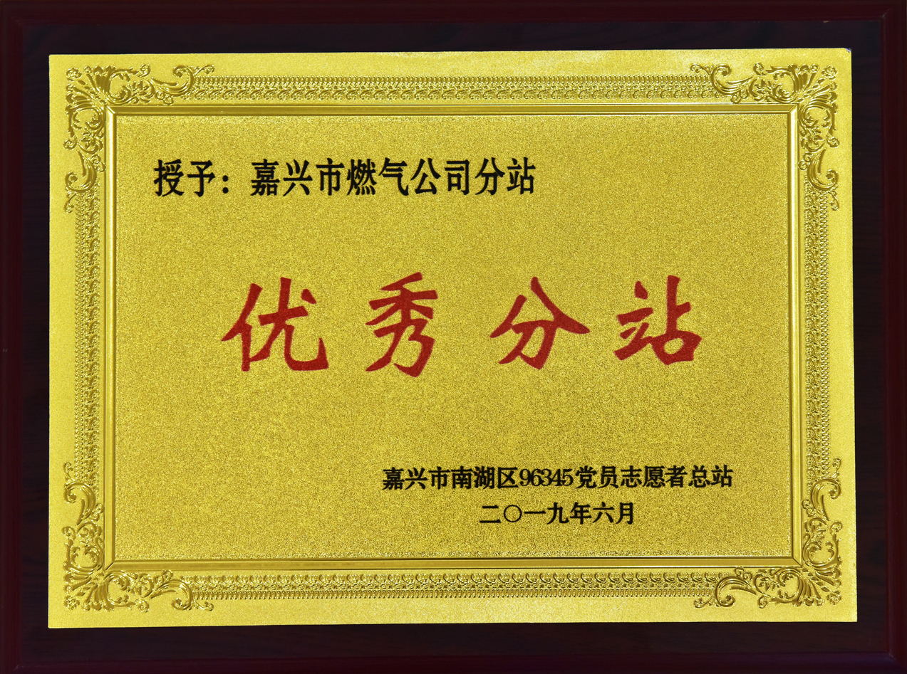 2019年6月，被嘉興市南湖區(qū)96345黨員志愿者總站授予”優(yōu)秀分站“榮譽(yù)稱號。.JPG